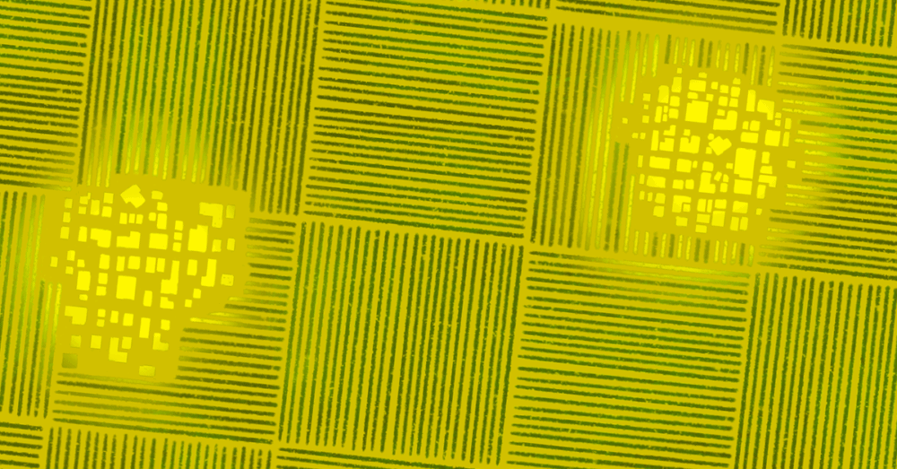 yellow geometric illustration