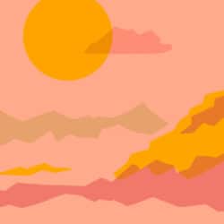 Yellow and pink sunset abstract