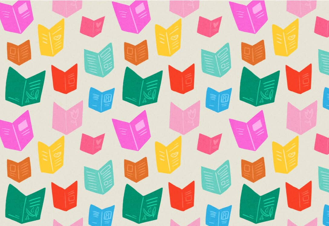 Colorful books pattern.