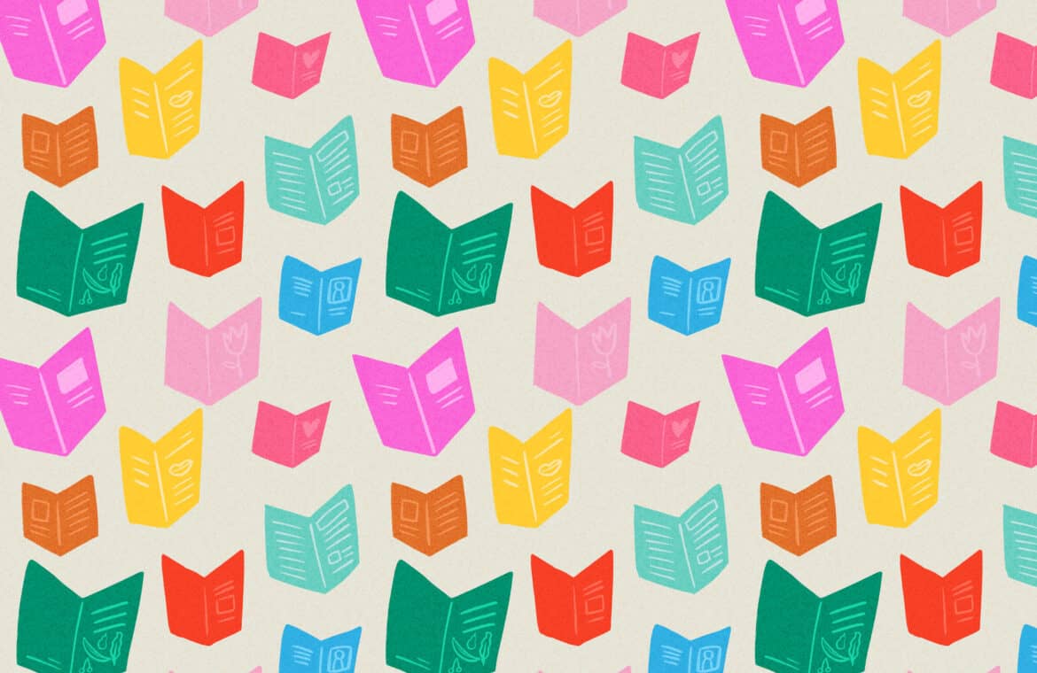 Colorful books pattern.