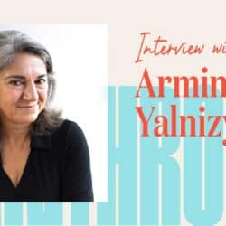 A photo of Armine Yalnizyan with the title "Interview with Armine Yalnizyan."