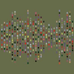 Illustration showing a colourful sound wave pattern.