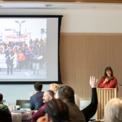 Victoria Grant speaks at an event in November 2025 marking the 10th anniversary of The Philanthropic Community’s Declaration of Action in support of Indigenous communities.