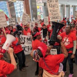 An ACORN Canada demonstration for tenant rights.