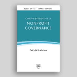 The cover of Patricia Bradshaw’s Concise Introduction to Nonprofit Governance.