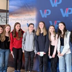 A photo of eight young attendees at Volunteer Peterborough’s third annual “Meet Your Match” fair.